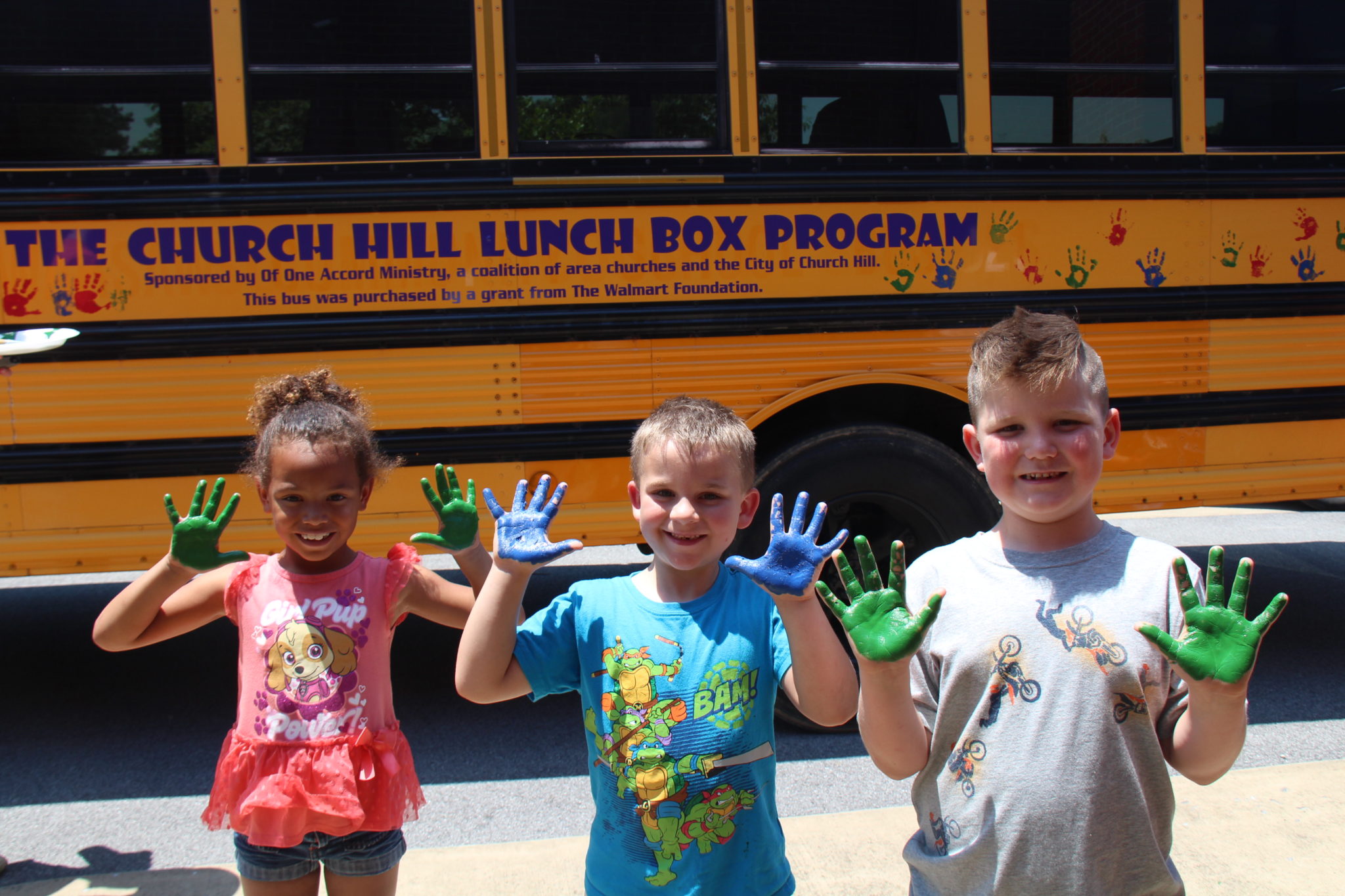 Children participating in the Church Hill Lunch Box Program, a youth initiative supported by Americans Helping Americans.