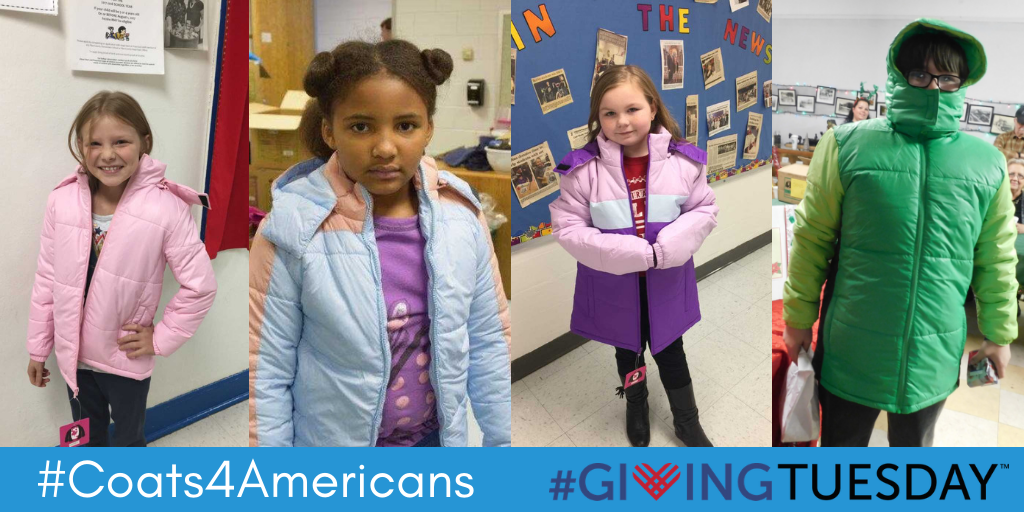 Giving Tuesday –  #Coats4Americans