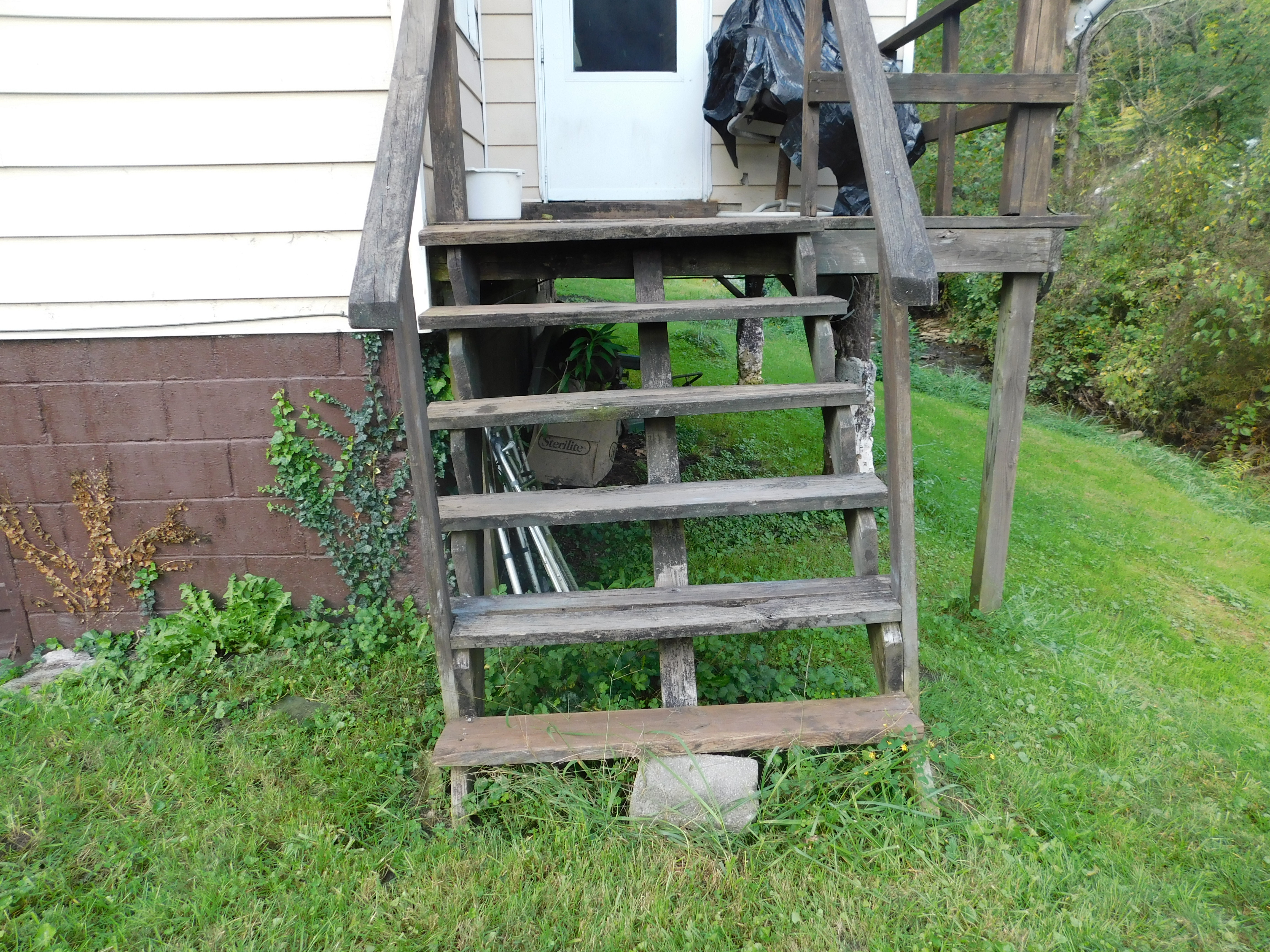 Stairs Needing to be repaired in West Virginia home rehab