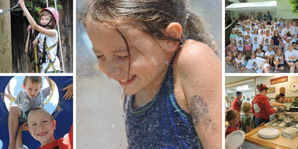 Kids having fun at summer camp for low income children