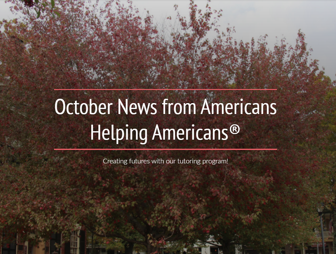 October Newsletter about tutoring program