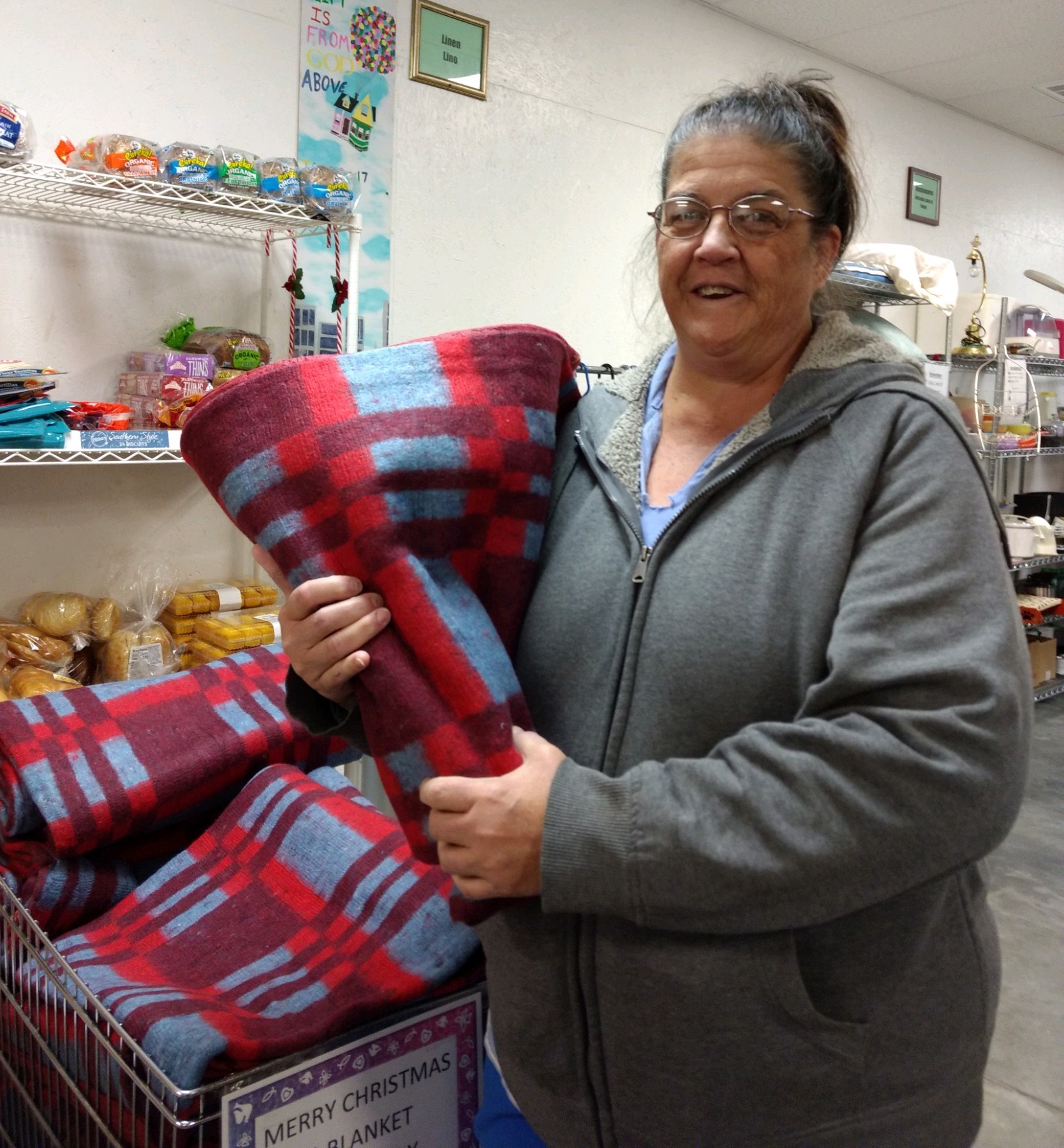 Woman with blanket in Appalachian region
