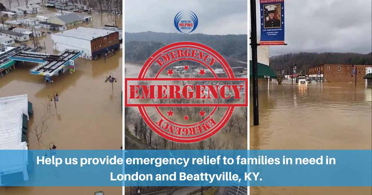 Americans Helping Americans Aims to Provide Immidiate Relief to Families Impacted by a Flood in Kentucky