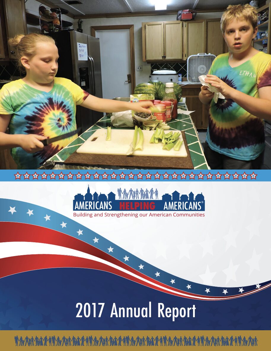 Cover of Americans Helping Americans® 2017 Annual Report.