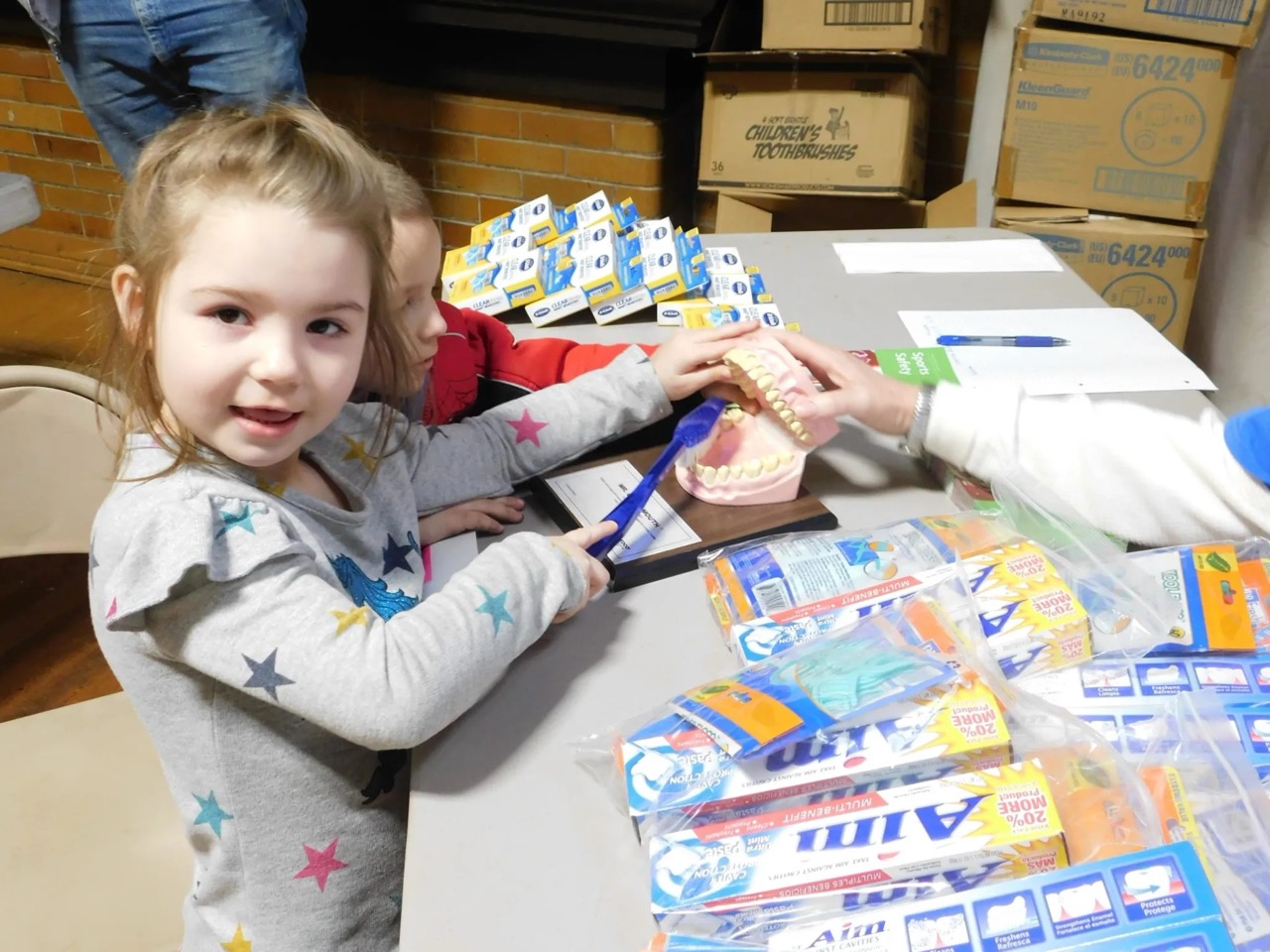 AHA-BCPIA-Mighy-Molars-dental-hygienefeb2020 Children in Appalachia learning about oral health with dental kits