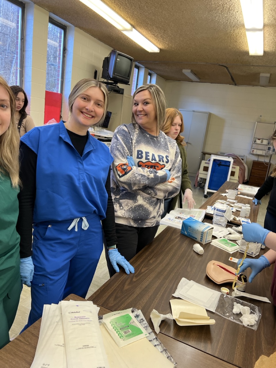 Appalachian students in health science class supported by Want2Work vocational grants