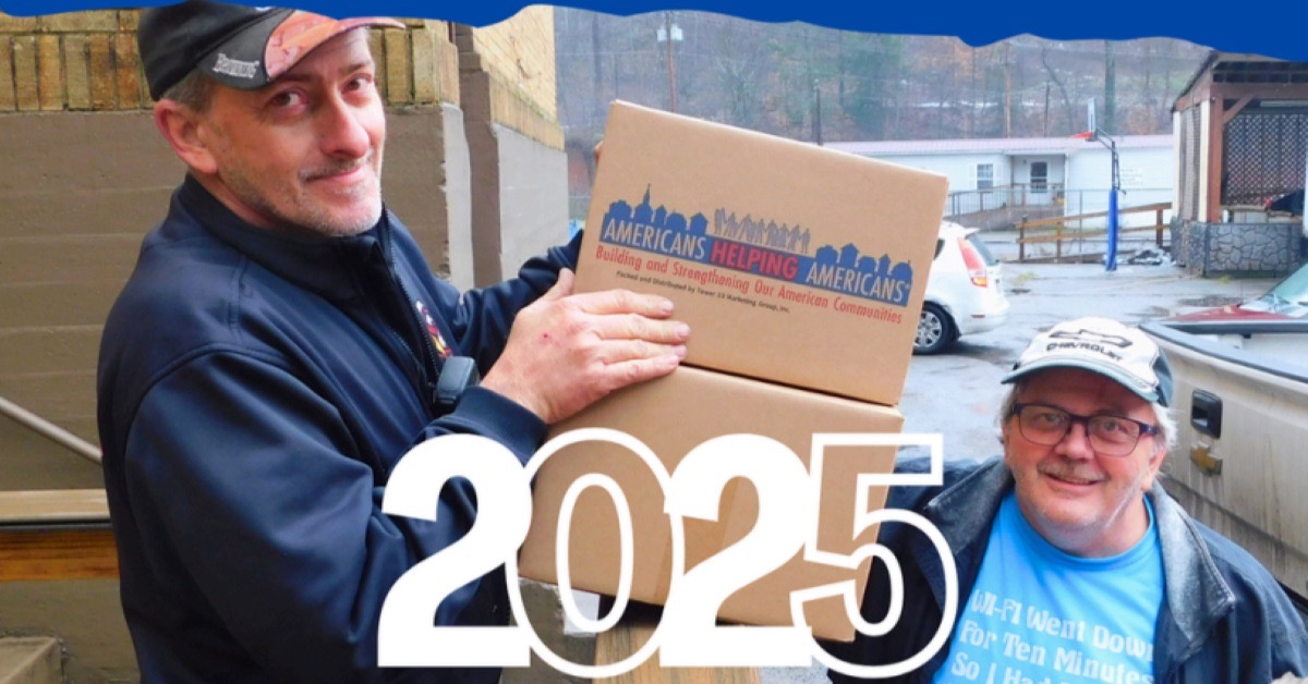 Americans Helping Americans volunteers delivering food boxes to families in Appalachia during 2025