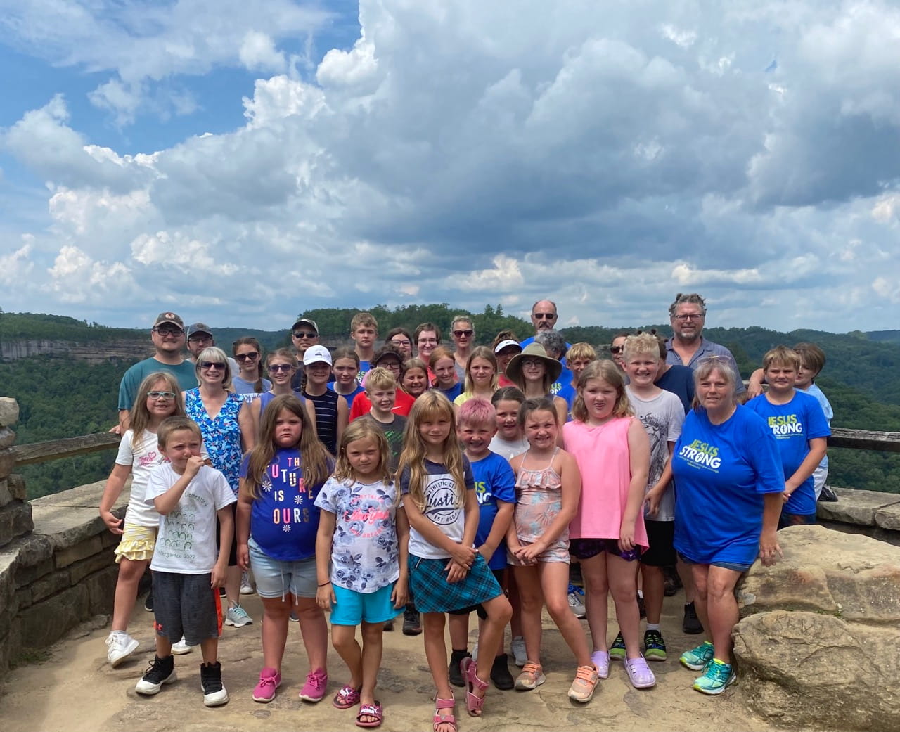 Children and volunteers attending a summer camp program in Appalachia supported by Americans Helping Americans in Kentucky and West Virginia