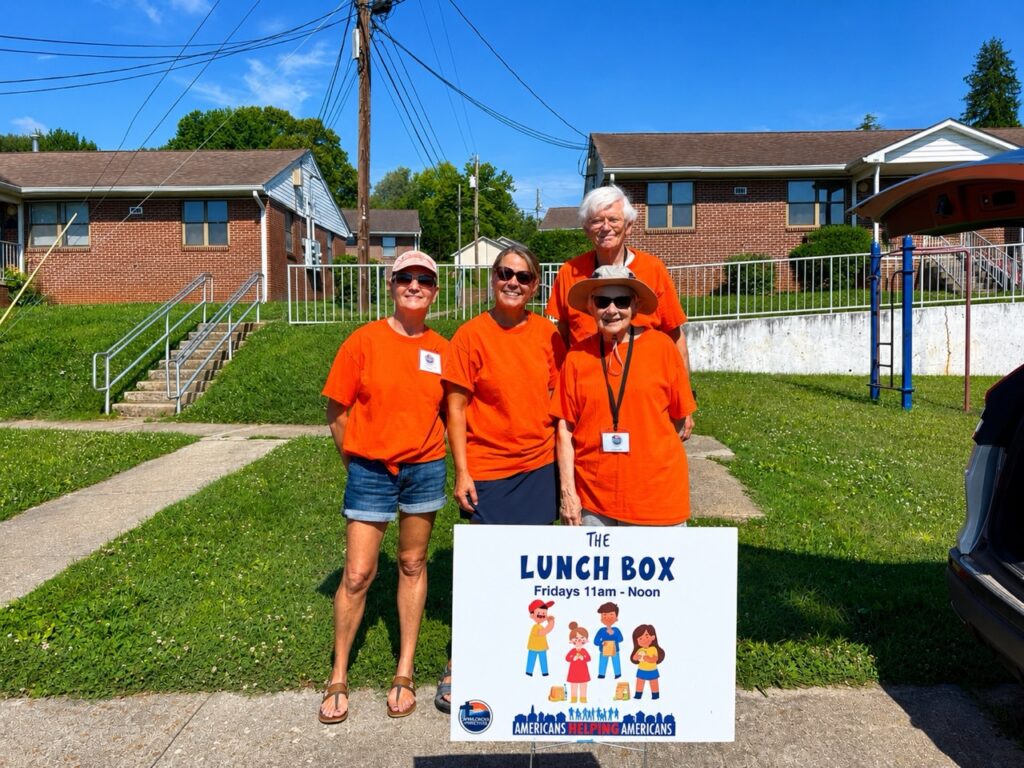 Nutritious food items provided through the AMOS Lunch Box program for children in Appalachian Tennessee